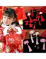Fashion Pink Jade Carving (10-piece Set) Hairball Knitted Geometric Childrens Hairpin With Diamonds