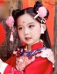 Fashion Purple Qi Donglai (8-piece Set) Hairball Knitted Geometric Childrens Hairpin With Diamonds