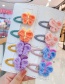 Fashion 1 Pair Of Purple Butterfly Hair Clips Butterfly Wool Knitted Alloy Childrens Hairpin Hair Rope