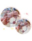 Fashion Pink Bow Hair Rope + Small Flower Hairpin Knitted Wool Bowknot Childrens Hairpin Hair Rope