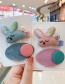 Fashion Pink Bunny[2 Piece Set] Bunny Plush Alloy Geometric Shape Childrens Hairpin