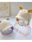 Fashion Purple Rabbit Ears 10 Months-5 Years Old One Size [adjustable] Childrens Hat With Cashmere Rabbit Ears