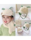 Fashion Green Rabbit Ears 10 Months-5 Years Old One Size [adjustable] Childrens Hat With Cashmere Rabbit Ears