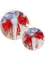 Fashion Burgundy Chain Bow Childrens Hairpin With Tassel Bow Knit Alloy