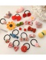 Fashion Red Cherry 5-piece Set [hairpin] Animal Fruit Smiley Love Geometric Baby Hairpin Hair Rope