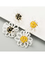 Fashion White Rice Beads Flowers Handmade Earrings