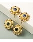 Fashion Gray Multi-layered Pearl Alloy And Rhinestone Round Earrings