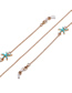 Fashion Golden Turquoise Starfish Handmade Glasses Chain