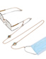 Fashion Golden Turquoise Crown Handmade Anti-skid Glasses Chain