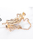 Fashion Golden Color Alloy Puppet Puppy Brooch