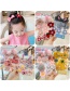 Fashion 11-piece Set Of Pink Bunny And Blue Flowers Flower Love Bunny Plaid Geometric Children Hairpin