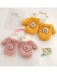 Fashion Smiley Face [yellow] About 2-10 Years Old Plush Smiley Face Hanging Neck Plush Eyes Children Gloves