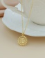 Fashion Gold Color Copper Inlaid Zircon Sun Necklace