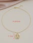 Fashion Gold Color Copper Inlaid Zircon Round Madonna Necklace