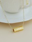 Fashion Gold Color Copper Inlaid Zircon Thick Chain Letter Love Necklace