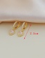 Fashion Gold Red Copper Inlaid Zircon Heart Earrings