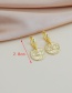 Fashion Gold Color Copper Inlaid Zircon Eye Stud Earrings