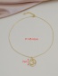 Fashion Gold Color Copper Inlaid Zircon Crescent Necklace