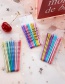 Fashion Wave Pattern Mixed Color 2 Dripping Alloy Contrasting Color Clip Set