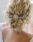 Fashion Gold Color Alloy Geometric Hair Comb With Diamonds Flowers And Leaves