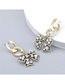 Fashion Gold Color Butterfly Combination Gold Diamond Imitation Pearl Earrings