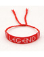 Fashion Red Handmade Beaded Rice Beads Letter Bracelet