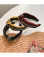 Fashion Black Wide-sided Satin Alloy Chain Knotted Headband