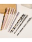 Fashion Cow Black And White Marble Acetate Sheet Pin Insert Hairpin