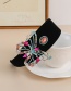 Fashion Black Fabric Alloy Diamond-studded Butterfly Headband