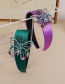 Fashion Dark Green Fabric Alloy Diamond-studded Butterfly Headband