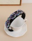 Fashion Blue Fabric Alloy Diamond-studded Water Drop Headband