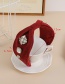 Fashion Red Wine Fabric Diamond-studded Knotted Headband