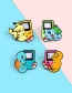 Fashion Tortoise Blue Pikachu Game Console Alloy Paint Enamel Badge