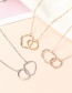 Fashion Rose Gold Buckle Geometric Alloy Necklace