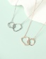 Fashion Rose Gold Buckle Geometric Alloy Necklace