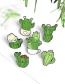 Fashion Cactus 1 Alloy Painted Plant Potted Cactus Brooch