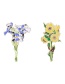 Fashion Iris Sunflower Lacquered Enamel Iris Brooch