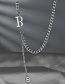 Fashion Double B Necklace Letter Pendant Titanium Steel Necklace