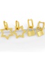 Fashion Five-pointed Star Lock Hexagonal Star Earrings