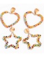 Fashion Oval Rice Beads Beaded Geometric Alloy Earrings