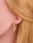 Fashion Oval Geometric Diamond Lightning Love Earrings