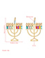 Fashion Red Diamond Candle Holder Alloy Earrings