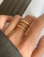 Fashion Gold Color Chain Stitching Alloy Geometric Ring Bracelet