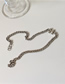 Fashion Silver Color Thick Chain Letter Steel Titanium Necklace