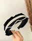 Fashion White Bottom Black Pearl Wide-brimmed Pearl Knitted Rhinestone Wave Headband