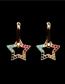 Fashion C Earrings Pentagram Inlaid Zircon Geometric Earrings Necklace Bracelet