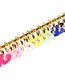 Fashion Pink Bracelet Drop Oil Thick Chain Love Earrings Necklace Bracelet Set