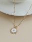 Fashion White Copper Inlaid Zircon Five-pointed Star Necklace