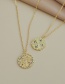 Fashion Gold Color Copper Inlaid Zircon Tree Of Life Necklace