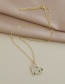 Fashion Gold Color Copper Inlaid Zircon Letter Love Necklace